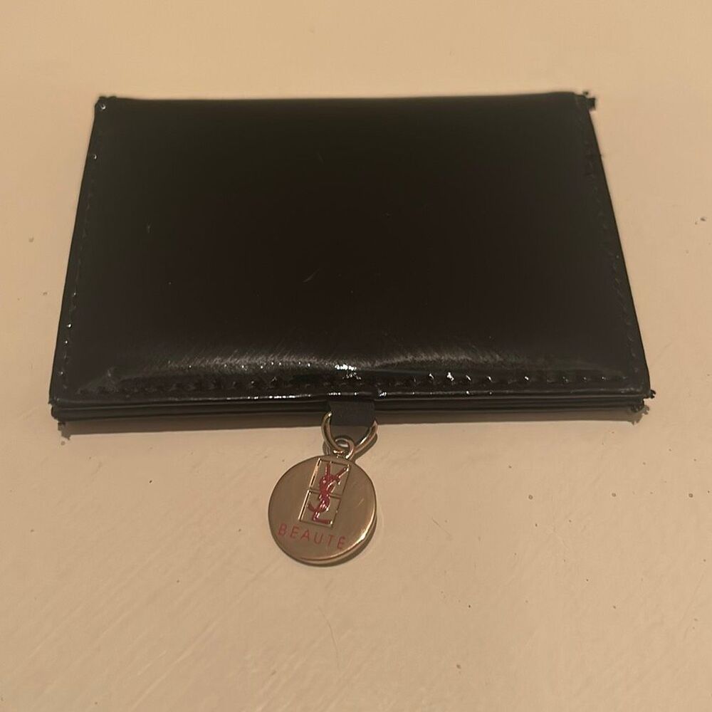 Yves Saint Laurent YSL Beaute Bifold Pocket/Purse Mirror Black Patent Luxury